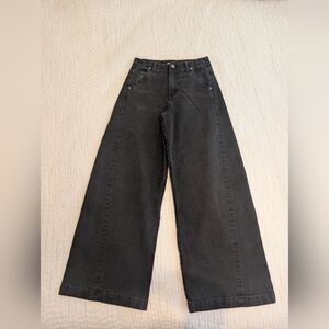 Habitual Wide-Leg Washed Black Jeans